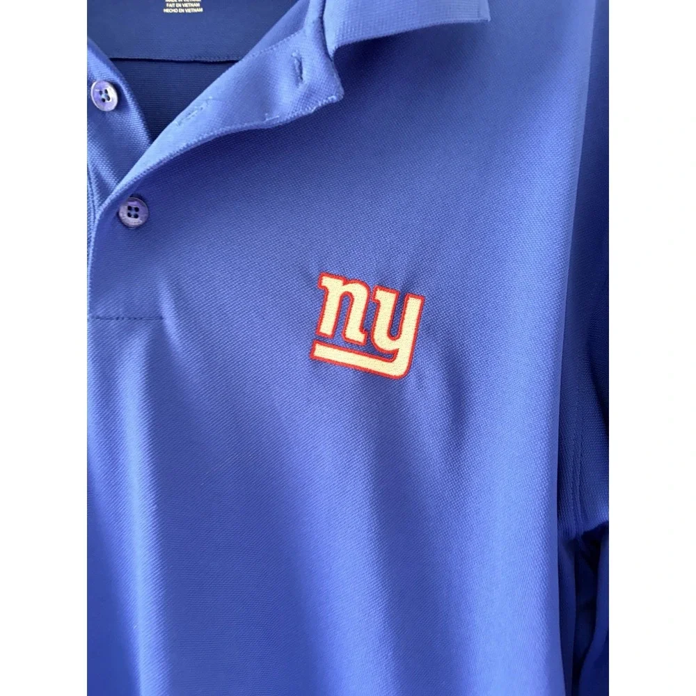 Antigua New York Giants Polo Shirt Mens XL Blue NFL Football Jersey Golf